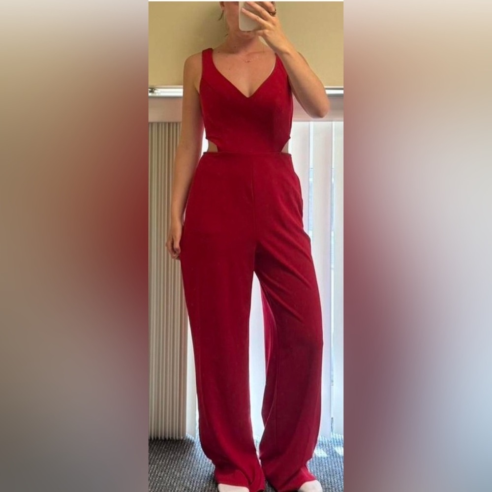 Elegant Red Jumpsuit